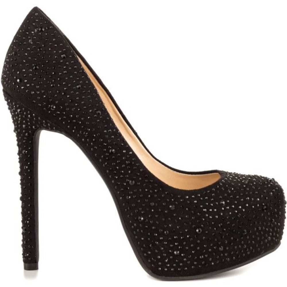 Jessica Simpson Black Pumps Rhinestone